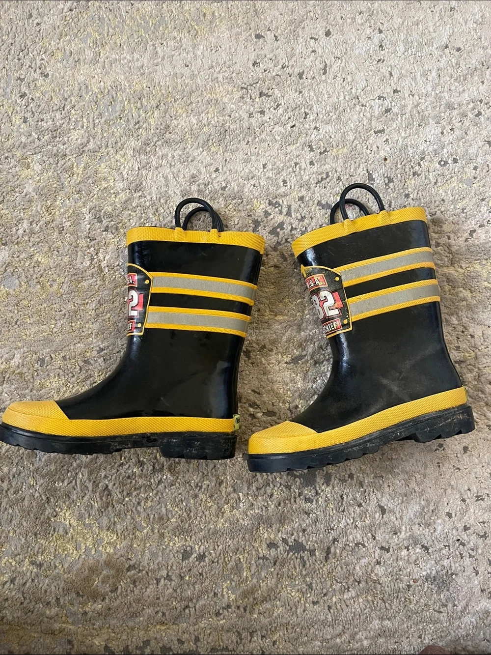 Boys firefighter rain boots